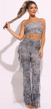 Load image into Gallery viewer, Two Piece Distressed Pant Set
