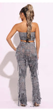 Load image into Gallery viewer, Two Piece Distressed Pant Set
