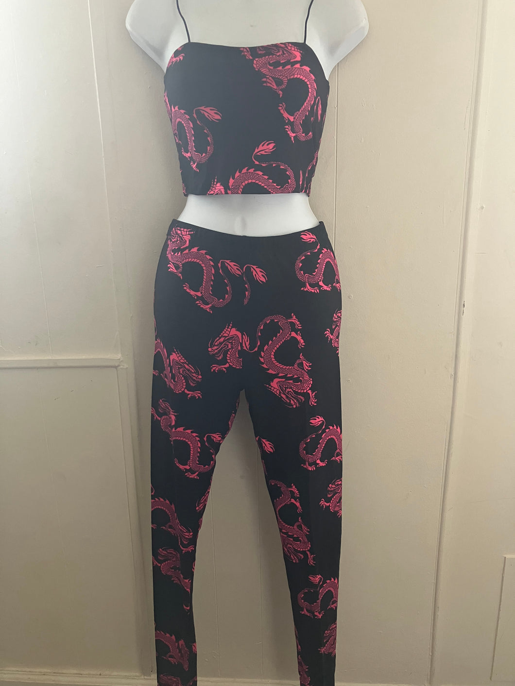 Dragon Print Pant Set